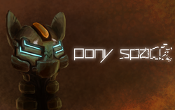 Size: 2300x1450 | Tagged: safe, artist:ifoldbooks, pony, armor, dead space, helmet, ponified, solo, video game