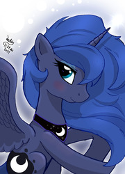 Size: 900x1250 | Tagged: safe, artist:joakaha, princess luna, g4, female, solo