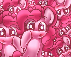 Size: 2000x1600 | Tagged: safe, artist:heavymetalbronyyeah, pinkie pie, earth pony, pony, g4, too many pinkie pies, belly button, cute, diapinkes, female, fun fun fun, mare, multeity, tongue out, too much pink energy is dangerous, xk-class end-of-the-world scenario