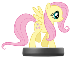 Size: 401x307 | Tagged: safe, fluttershy, pegasus, pony, g4, amiibo, female, mare, simple background, solo, super smash bros., white background