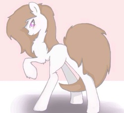 Size: 960x876 | Tagged: safe, artist:serenity, oc, oc only, oc:serenity, pony, base used, blushing, butt, female, flank, fluffy, looking at you, magenta eyes, mare, plot, pose, showing off