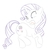 Size: 1000x1000 | Tagged: safe, artist:wryte, rarity, gem (race), pony, unicorn, g4, alternate cutie mark, amethyst (steven universe), crystal gems, female, fusion, garnet (steven universe), gem, gem fusion, lineart, mare, pearl, pearl (steven universe), pun, shocked, solo, steven universe