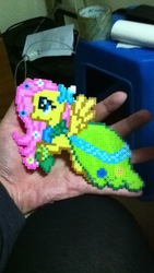 Size: 720x1280 | Tagged: safe, artist:2ju, fluttershy, g4, clothes, dress, gala dress, perler beads