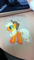 Size: 720x1280 | Tagged: safe, artist:2ju, applejack, g4, perler beads