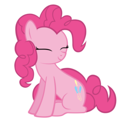 Size: 1000x1000 | Tagged: safe, artist:sky-wrench, pinkie pie, g4, cute, diapinkes, eyes closed, female, simple background, sitting, smiling, solo, transparent background, vector