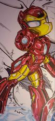 Size: 467x1022 | Tagged: safe, artist:ponygoddess, semi-anthro, iron man, ponified, solo, traditional art