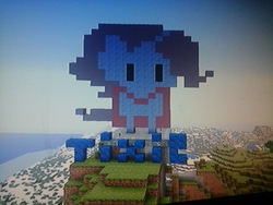 Size: 640x480 | Tagged: safe, artist:theanimefanz, trixie, pony, unicorn, g4, female, made in 1 hour, mare, minecraft, minecraft pixel art, pixel art, xbox 360