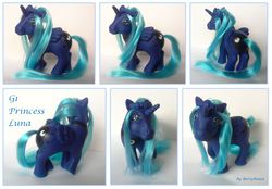 Size: 1053x734 | Tagged: safe, princess luna, g1, g4, customized toy, g4 to g1, generation leap, irl, photo, solo, toy
