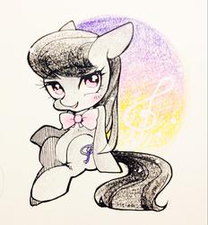 Size: 951x1024 | Tagged: safe, artist:sibashen, octavia melody, g4, backwards cutie mark, female, solo, traditional art