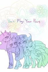 Size: 562x842 | Tagged: safe, artist:sibashen, princess cadance, princess celestia, princess luna, twilight sparkle, alicorn, pony, g4, twilight's kingdom, alicorn tetrarchy, female, mare, twilight sparkle (alicorn)