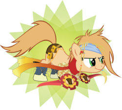 Size: 892x802 | Tagged: safe, artist:pony volcano pizza, pony, final fantasy, final fantasy x-2, ponified, rikku, simple background, solo, transparent background, vector, video game