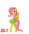 Size: 2536x2977 | Tagged: safe, artist:bigrinth, fluttershy, anthro, g4, cleavage, clothes, equestria girls outfit, female, high res, simple background, skirt, solo, tank top, transparent background