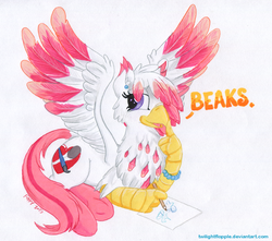 Size: 1131x1000 | Tagged: safe, artist:foxxy-arts, oc, oc only, oc:foxxy hooves, classical hippogriff, hippogriff, beak, cute, wings