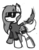 Size: 1000x1297 | Tagged: safe, artist:moonpone, artist:woona, oc, oc only, oc:woona, original species, pony, shark, shark pony, clothes, crossover, monochrome, solo, sunglasses, swimsuit, tail, wetsuit
