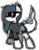 Size: 1000x1297 | Tagged: safe, artist:moonpone, artist:woona, oc, oc only, oc:woona, original species, shark, shark pony, clothes, solo, suit, sunglasses, swimsuit, wetsuit