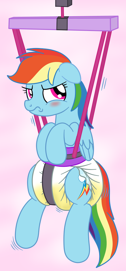 1047000 - safe, artist:megarainbowdash2000, rainbow dash, pony, angry, baby,  baby dash, baby pony, baby rainbow dash, diaper, female, filly, filly  rainbow dash, foal, solo, younger - Derpibooru