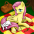 Size: 1000x1000 | Tagged: safe, artist:stardustxiii, angel bunny, fluttershy, g4, basket, carrot, picnic