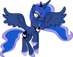 Size: 5000x3908 | Tagged: safe, artist:starlessnight22, princess luna, alicorn, pony, g4, ethereal mane, female, mare, simple background, solo, spread wings, starry mane, transparent background, vector, wings