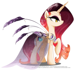 Size: 1200x1127 | Tagged: safe, artist:tiffanymarsou, oc, oc only, oc:amour couture, pony, unicorn, clothes, concave belly, dress, female, long mane, mare, raised hoof, see-through, side view, slender, solo, thin