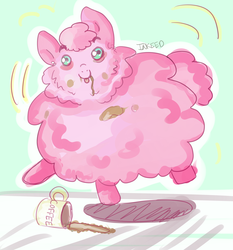 Size: 2800x3000 | Tagged: safe, artist:inkeed, oc, oc only, oc:fluffle puff, coffee, high res