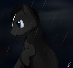 Size: 1364x1277 | Tagged: safe, artist:neighday, phantom of the opera, rain, solo, water