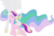 Size: 923x621 | Tagged: safe, artist:flikaline, princess cadance, princess celestia, g4, catdance, cute, duo, eyes closed, hug, momlestia, neck hug, simple background, smiling, spread wings, teen princess cadance, transparent background, vector, younger