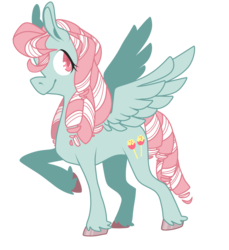 Size: 1280x1400 | Tagged: safe, artist:nebularva, sugar apple, g1, candy cane pony, colored pupils, female, simple background, solo, transparent background