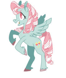 Size: 1280x1500 | Tagged: safe, artist:nebularva, sugar apple, g1, candy cane pony, colored pupils, female, simple background, solo, transparent background