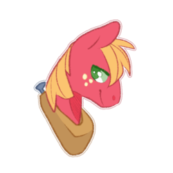 Size: 689x689 | Tagged: safe, artist:sinclair2013, big macintosh, earth pony, pony, g4, bust, male, simple background, smiling, solo, stallion, transparent background