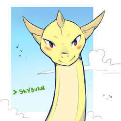 Size: 600x600 | Tagged: safe, artist:cold-blooded-twilight, oc, oc only, oc:skyburn, dragon, clopquest