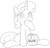 Size: 744x707 | Tagged: safe, artist:mcsadat, sweetie belle, g4, eating, glue, implied cannibalism, looking at you, monochrome