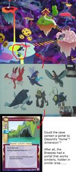 Size: 650x1465 | Tagged: safe, edit, edited screencap, screencap, three eyed cavewanderer frog, g4, make new friends but keep discord, background monster, circled, concept art, floating island, monster, scariest cave in equestria, the discord zone, theory