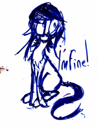 Size: 2931x3755 | Tagged: safe, artist:le chat tombe de la fenêtre, oc, oc only, oc:amber rose (thingpone), oc:thingpone, high res, monochrome, solo, traditional art, whiteboard