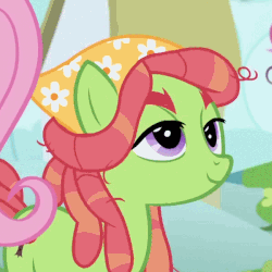 Size: 600x600 | Tagged: safe, screencap, fluttershy, tree hugger, pony, g4, make new friends but keep discord, season 5, animated, cropped, female, gif, reaction image, righteous