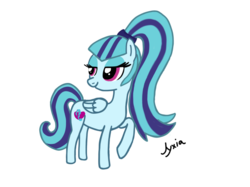 Size: 2592x1936 | Tagged: safe, artist:jyxia, sonata dusk, pegasus, pony, g4, bedroom eyes, equestria girls ponified, female, pegasus sonata dusk, ponified, simple background, solo, transparent background