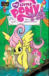 Size: 418x640 | Tagged: safe, artist:anthony hary, idw, applejack, fluttershy, pinkie pie, g4, cover