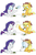 Size: 1280x1947 | Tagged: safe, artist:nobody, applejack, rarity, g4, comic, eating, food, fork, magic, mouth hold, sketch, telekinesis