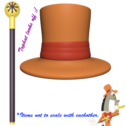 Size: 1500x1500 | Tagged: safe, artist:facing-worlds, discord, g4, make new friends but keep discord, 3d, cane, chaos star, hat, simple background, top hat, transparent background, vector