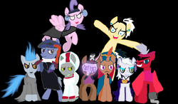 Size: 1024x600 | Tagged: safe, artist:awesomeponies3, artist:benata, 101 dalmatians, aladdin, captain hook, cruella de vil, disney, doctor facilier, frollo, hades, hercules, jafar, peter pan, ponified, the emperor's new groove, the hunchback of notre dame, the little mermaid, the princess and the frog, turbo, ursula, wreck-it ralph, yzma