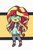 Size: 730x1095 | Tagged: safe, artist:darkberryart, sunset shimmer, equestria girls, g4, my past is not today, chibi, female, new outfit, solo