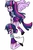 Size: 853x1280 | Tagged: safe, artist:darkberryart, sci-twi, twilight sparkle, equestria girls, g4, female, flying, ponied up, scientist, self ponidox, simple background, twilight sparkle (alicorn), twolight, white background