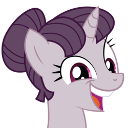 Size: 1024x1024 | Tagged: safe, sugar belle, pony, unicorn, g4, belleface, bust, crazy face, faic, female, looking at you, mare, open mouth, simple background, smiling, solo, transparent background, vector