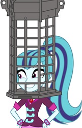 Size: 900x1400 | Tagged: safe, edit, sonata dusk, equestria girls, g4, bloodborne, cage, cage of mensis, female, micolash, silly, simple background, solo, white background