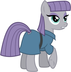 Size: 3561x3571 | Tagged: safe, artist:k-anon, maud pie, earth pony, pony, g4, maud pie (episode), clothes, female, high res, looking sideways, mare, simple background, solo, svg, tail, tail hole, transparent background, underhoof, vector