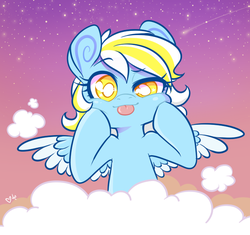 Size: 632x595 | Tagged: safe, artist:lolopan, oc, oc only, pegasus, pony, raspberry, solo, tongue out