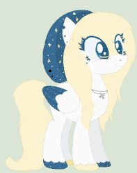 Size: 327x416 | Tagged: safe, artist:priceiess, oc, oc only, pegasus, pony, adoptable, animated, beanie, hat, solo, wink