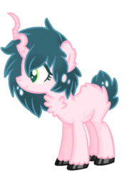 Size: 768x1024 | Tagged: safe, artist:pomihei, oc, oc only, hybrid, interspecies offspring, magical lesbian spawn, offspring, parent:oc:fluffle puff, parent:queen chrysalis, parents:canon x oc, parents:chrysipuff, simple background, solo, transparent background