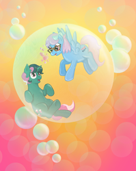 Size: 2218x2790 | Tagged: safe, artist:danielalaverne, fizzy, wind whistler, g1, g4, female, g1 to g4, generation leap, lesbian, ship:whistlepop, shipping