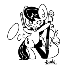 Size: 550x514 | Tagged: safe, artist:doubt, octavia melody, g4, cello, female, grayscale, monochrome, musical instrument, solo
