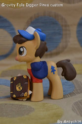 Size: 600x905 | Tagged: safe, artist:antych, pony, brushable, customized toy, dipper pines, gravity falls, irl, male, photo, ponified, solo, toy